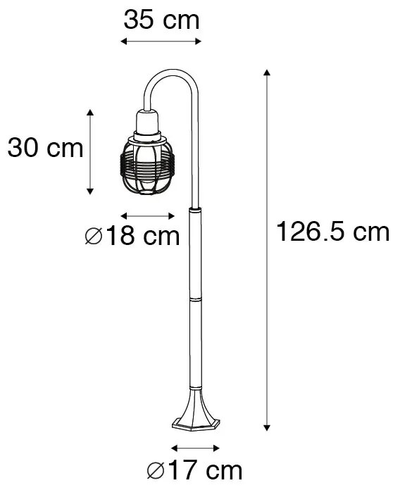 Lampă rustică de exterior neagră IP44 - Guardado