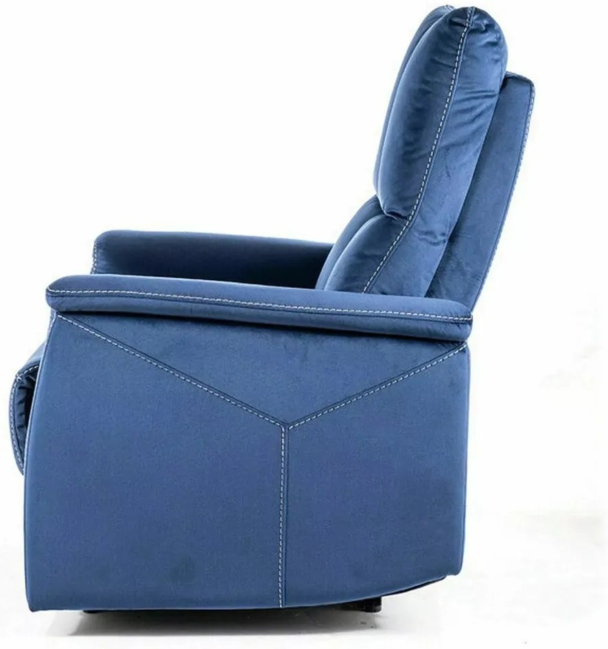 Fotoliu recliner Neptun velvet bleumarin Blu86
