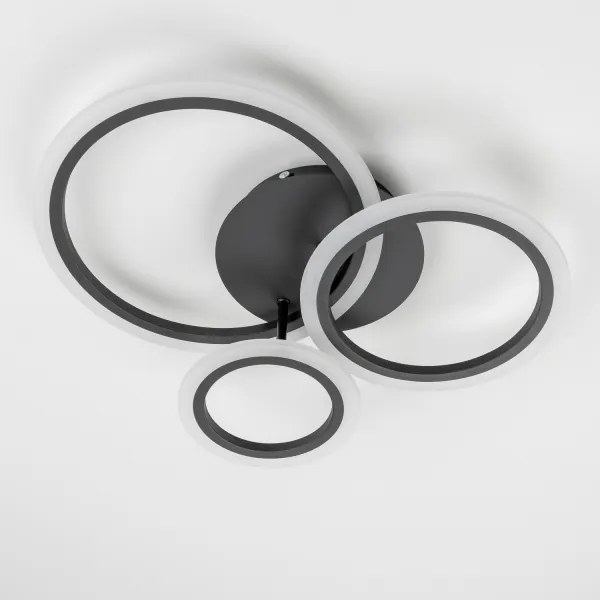 Lustră LED dimabilă aplicată Brilagi ORBITS LED/40W/230V 3000-6500K negru + telecomandă