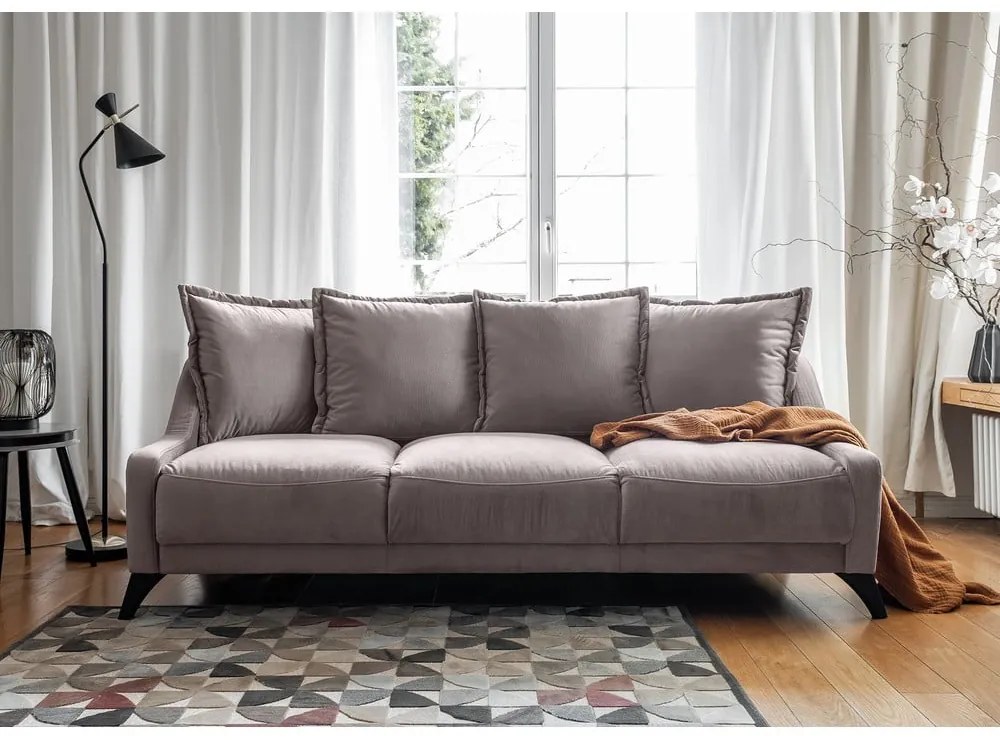 Canapea din catifea Miuform Royal Rose, bej