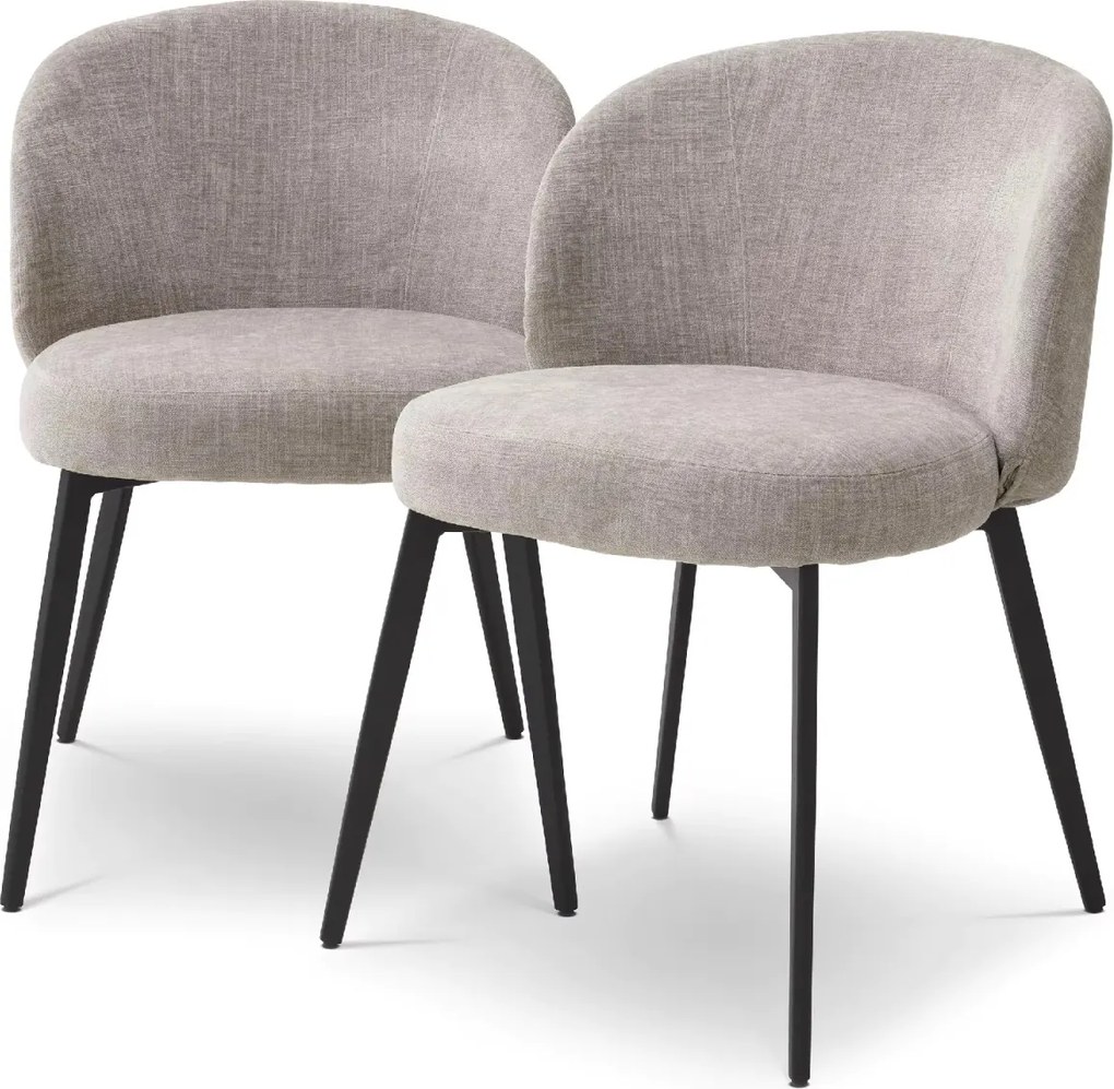 Set de 2 scaune design LUX Lloyd, Sisley gri