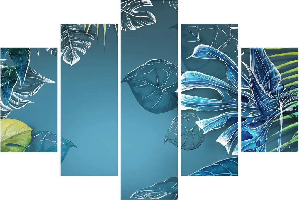 Tablou - Frunzele plantelor tropicale (150x105 cm)