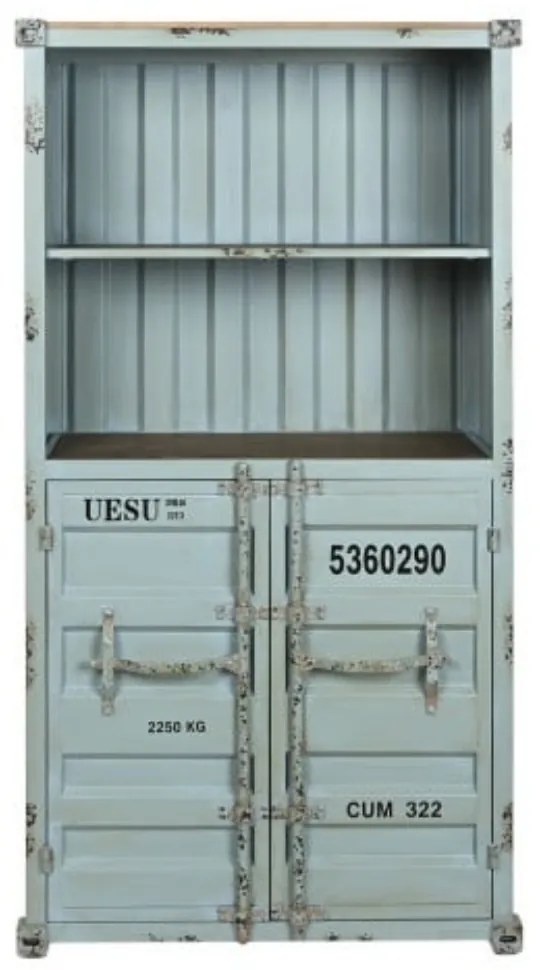 Bufet, turcoaz, din metal, stil industrial, Cargo