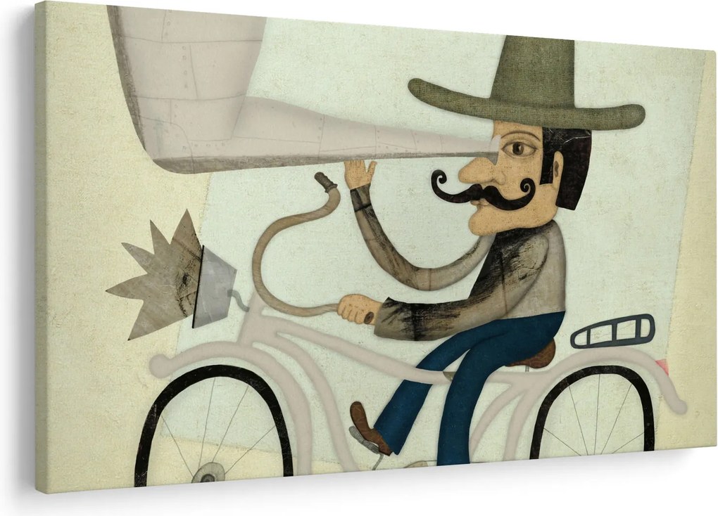 Tablou - Astronom pe bicicletă (90x60 cm)