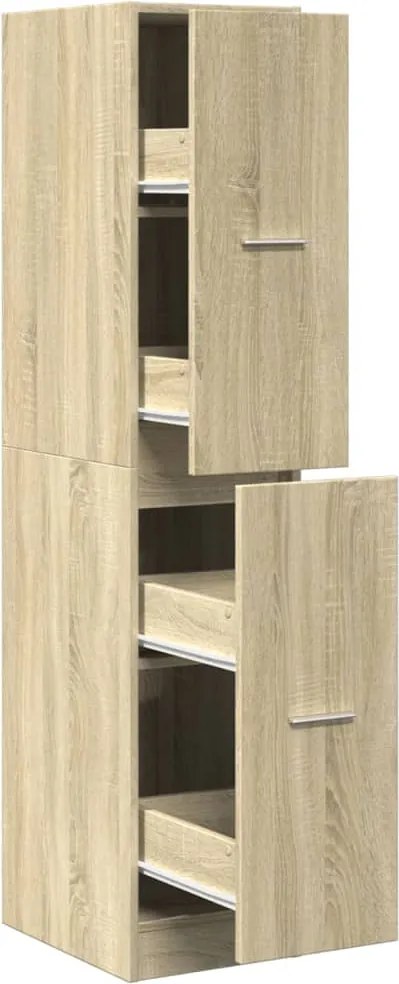 vidaXL Dulap de farmacie, stejar Sonoma, 30x41x144,5 cm, lemn stratificat
