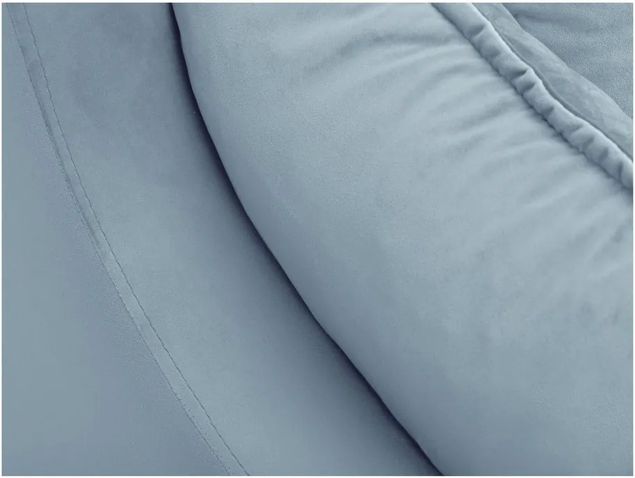 Canapea extensibilă cu 3 locuri și spațiu de depozitare Mazzini Sofas Freesia, albastru deschis, 215 cm