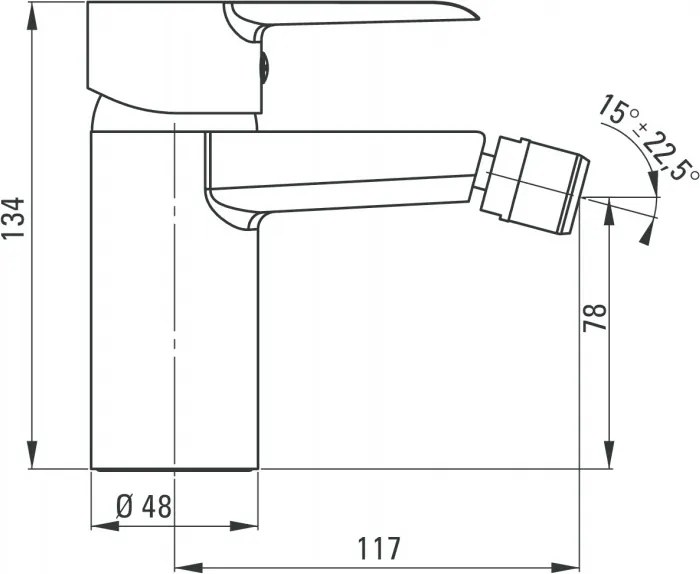 Robinet bideu din seria Corio BFC_030M