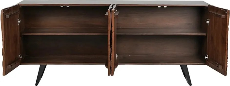 Comoda cu model 3D, Lemn Salcam, Maro, FLUID 175cm