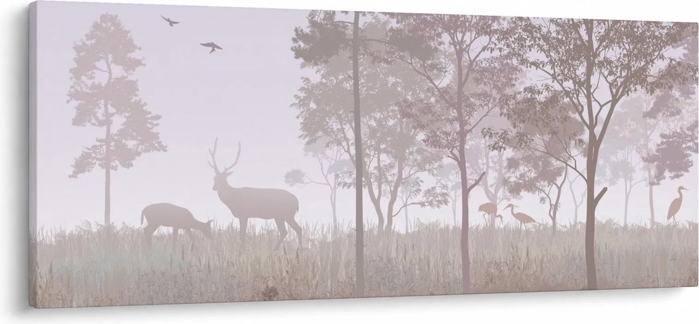 Tablou - Pădure,monocrom (120x50 cm)