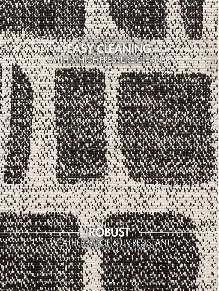 Covor pentru exterior și interior negru/crem 120x170 cm Haringey Ruskin – Ted Baker