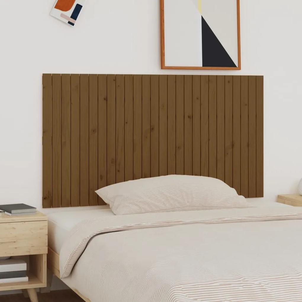 824911 vidaXL Tăblie de pat pentru perete, maro miere, 166x3x90 cm, lemn pin