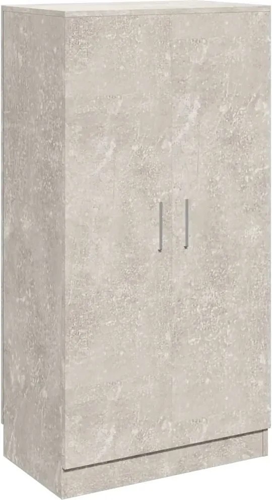 vidaXL Pantofar, gri beton, 55x35x108 cm, lemn prelucrat