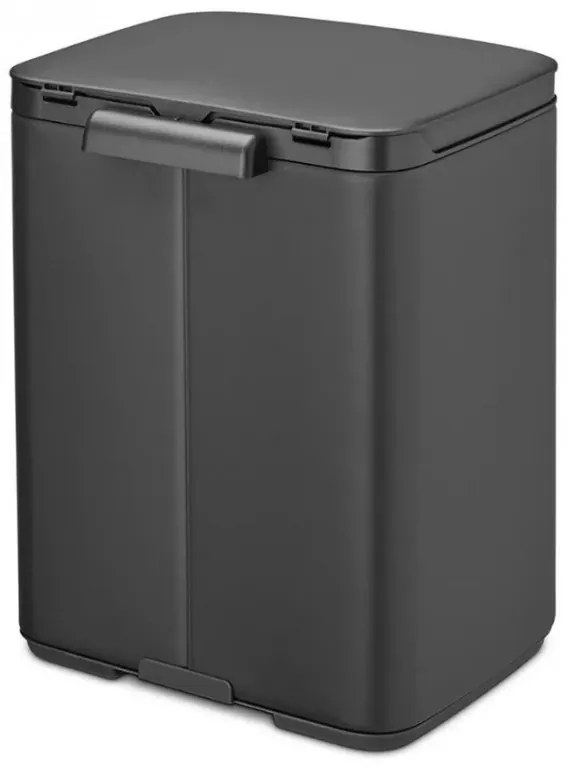 Cos pentru gunoi Brabantia Bo Small 1006622, 4 L, Deschidere lina si silentioasa, Negru mat