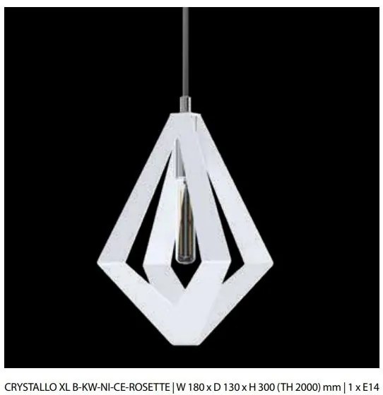 Pendul modern design LUX realizat manual CRYSTALLO XL