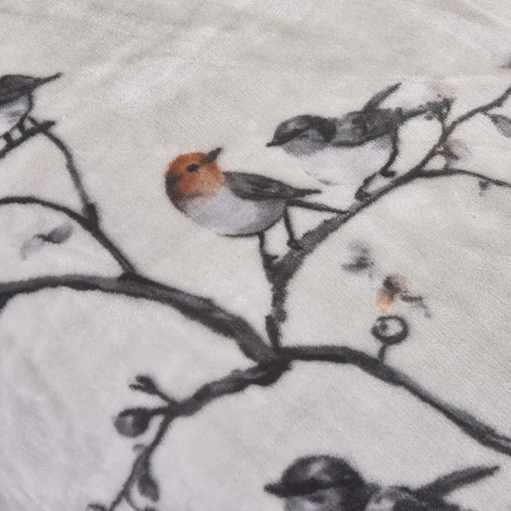 Lenjerie de pat gri din micropluș/cocolino pentru pat de o persoană 140x200 cm Ronja – My House