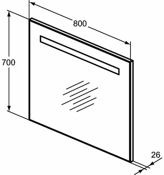 Oglinda cu iluminare si dezaburire Ideal Standard MirrorLight 80x70 cm