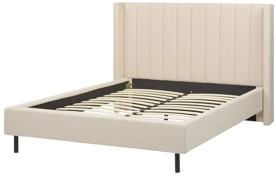 Pat matrimonial 140 cm Vue (boucle bej) (cu somieră). 1076452