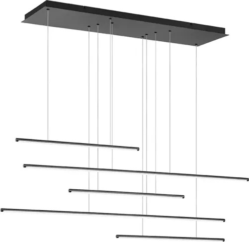 Ondaluce - Lustră LED dimerizabilă suspendată pe cablu GENIUS LED/72W/230V, neagră