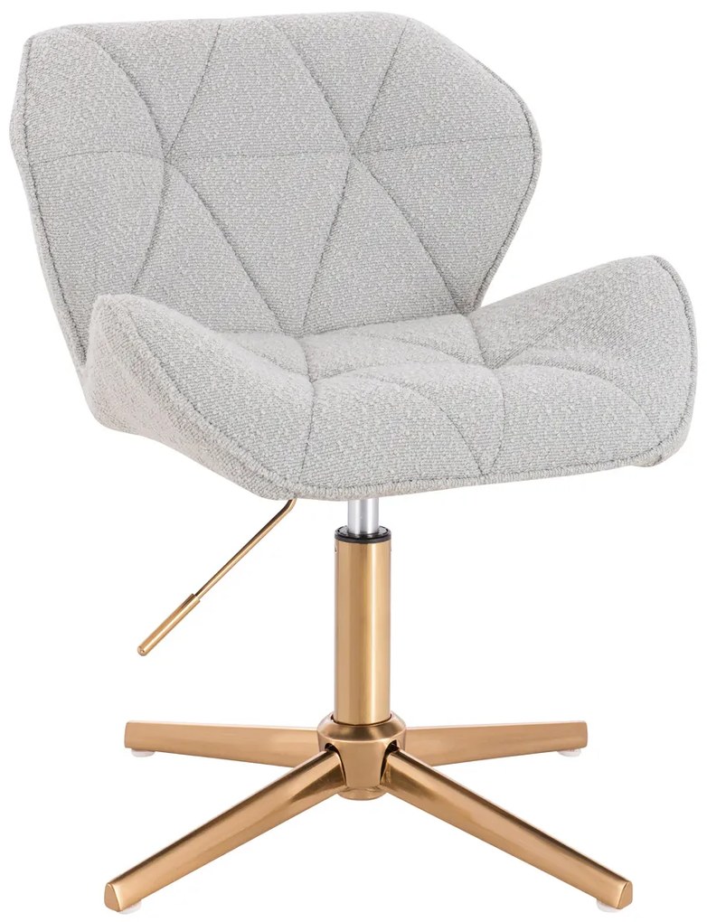 HR111CROSS Scaun Gri Boucle cu Bază Aurie