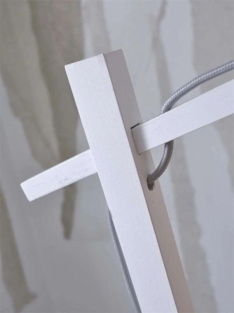 Lampadar eco din bambus cu ratan Tanami S white/2520, nat