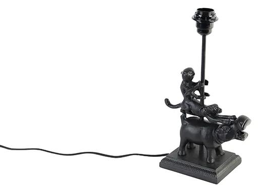 Lampă de masă vintage neagră - Flodhest Abe