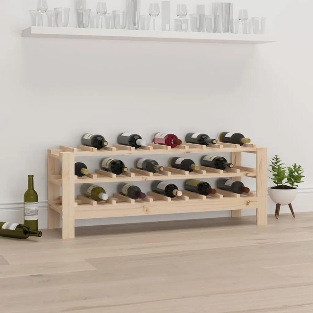 822551 vidaXL Suport de vinuri, 109,5x30x42 cm, lemn masiv de pin