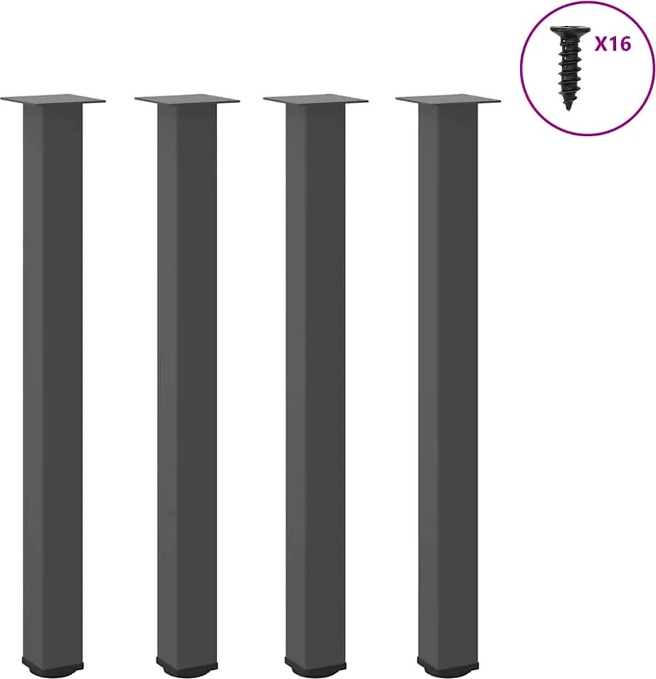 vidaXL Picioare de masă de bar, antracit, 4 buc., 100-102 cm, oțel