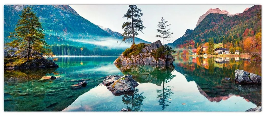 Tablou - Lacul Hintersee, Alpii Bavarezi, Austria (120x50 cm)