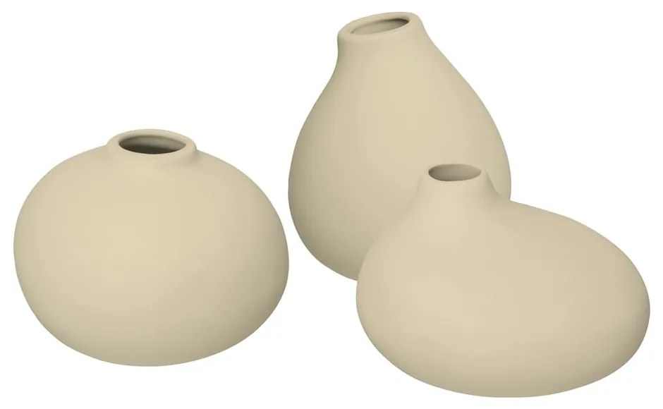 Set 3 vaze mini Blomus Nona, bej