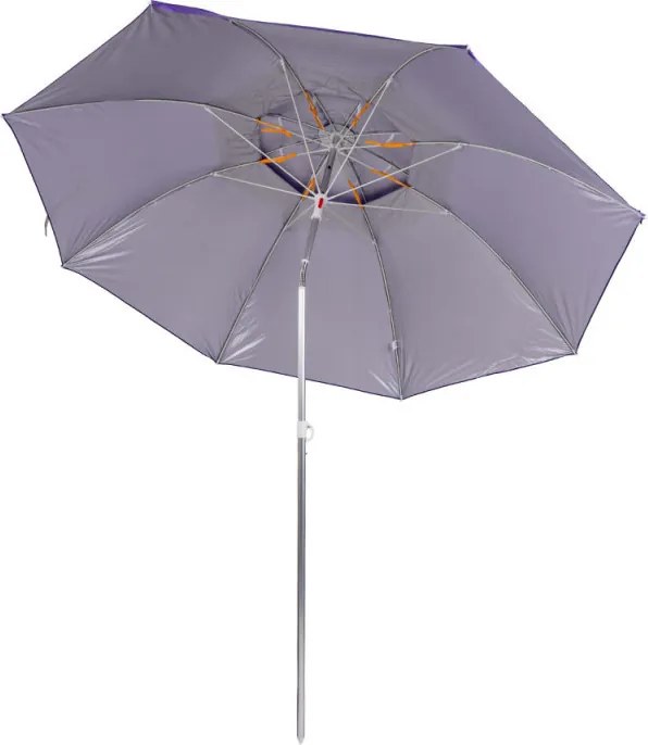 Umbrela de plaja Muhler YL1039, 200x200 cm, Protectie UV, Cadru din otel, Inclinare reglabila, Violet
