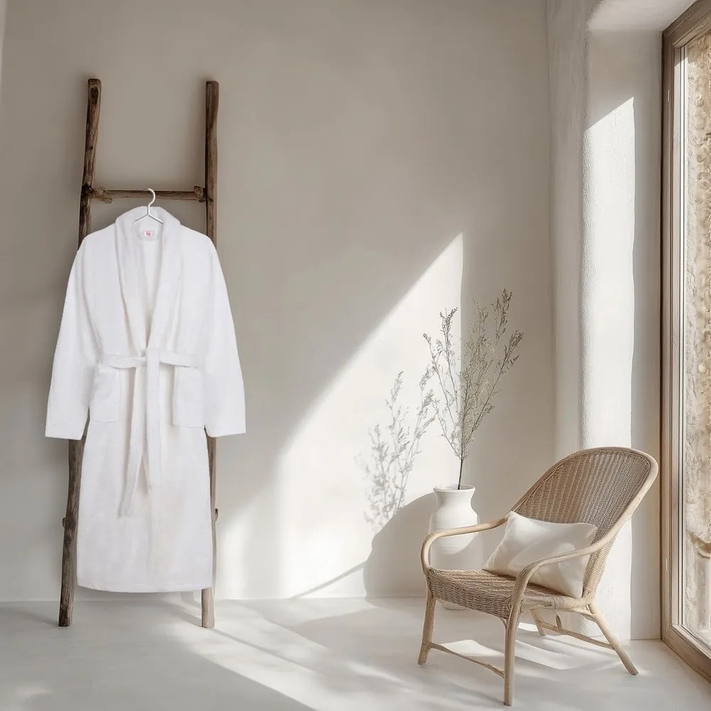 Halat alb XL/XXL din bumbac Terry – HIP