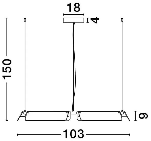 Lustra LED suspendata design modern APNEA D-103cm
