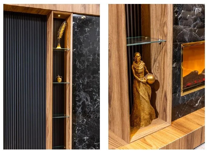 Comoda tv de lux cu semineu si panou de perete decorativ akdeniz (375x280)