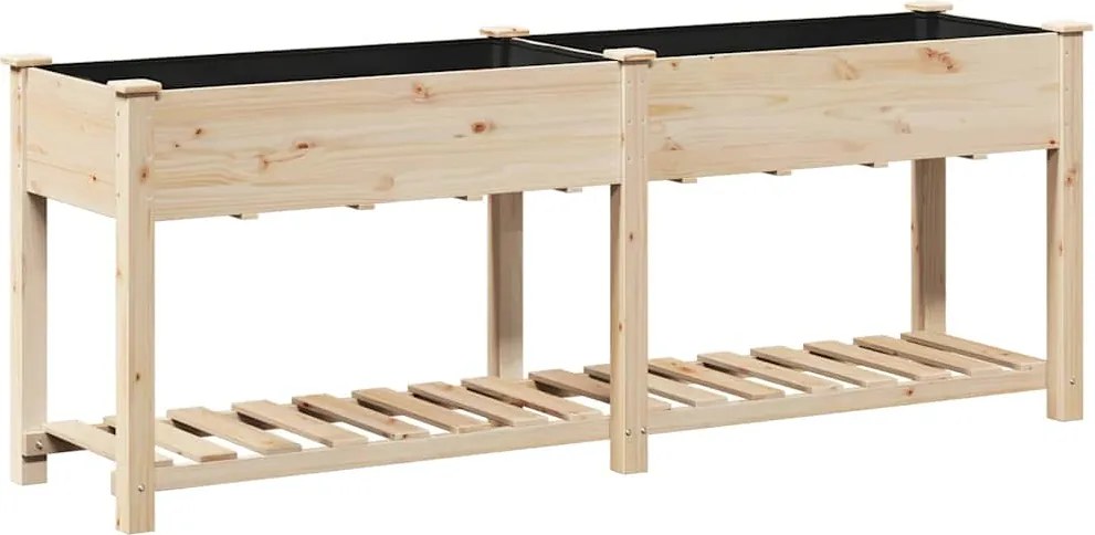 vidaXL Vază pentru Grădină Bej 203 x 53 x 76,5 cm Lemn de Brad Solid