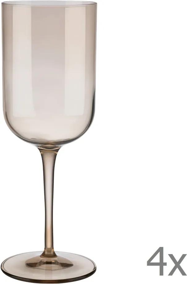 Set 4 pahare pentru vin roșu Blomus Fuum, 400 ml, maro transparent