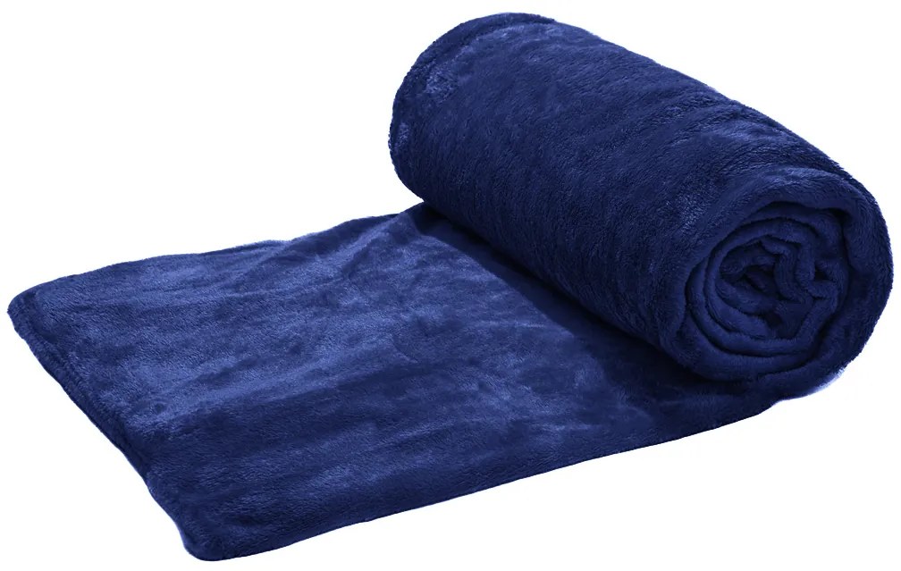 Patura din microplus Culoare albastru inchis, VIOLET 180x200 cm