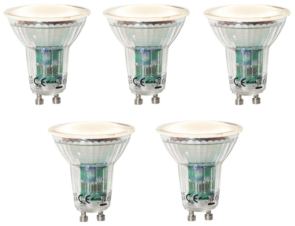 Set de 5 becuri LED GU10 cu senzor crepuscular 3W 200 lm 2700K