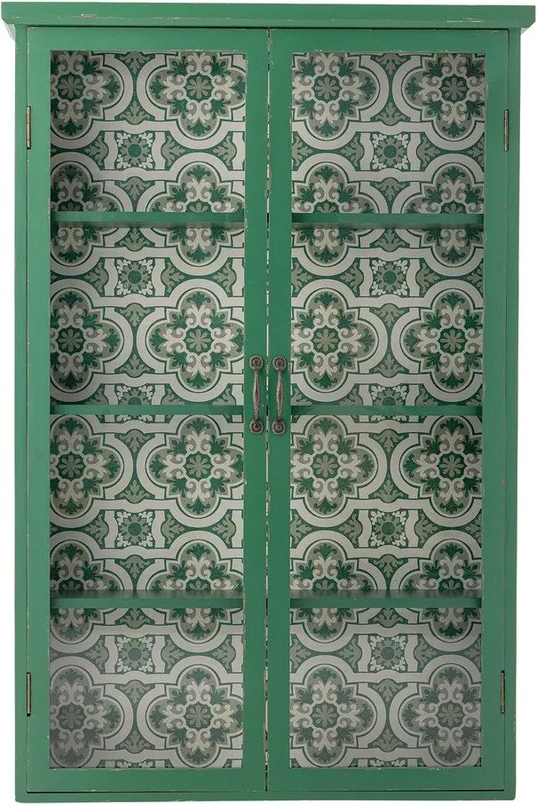 Vitrină verde din lemn de brad suspendată 81x122x22 cm Hazem – Bloomingville