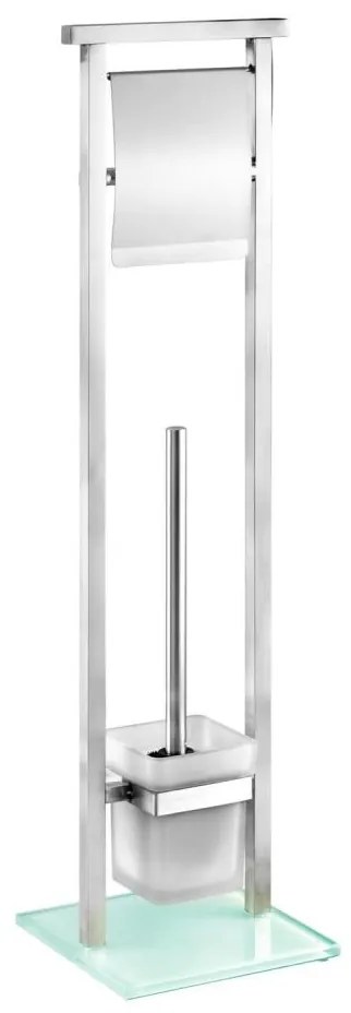 WENKO 22992100 - Perie WC DEBAR 18x73 cm inox/satinat/alb