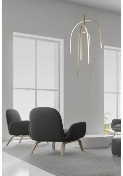 Lustră LED pe cablu dimabilă LED/80W/230V auriu Zambelis 1931