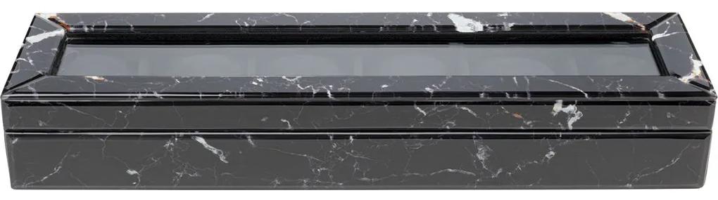Cutie de bijuterii negra Marble Brace 50x12 cm