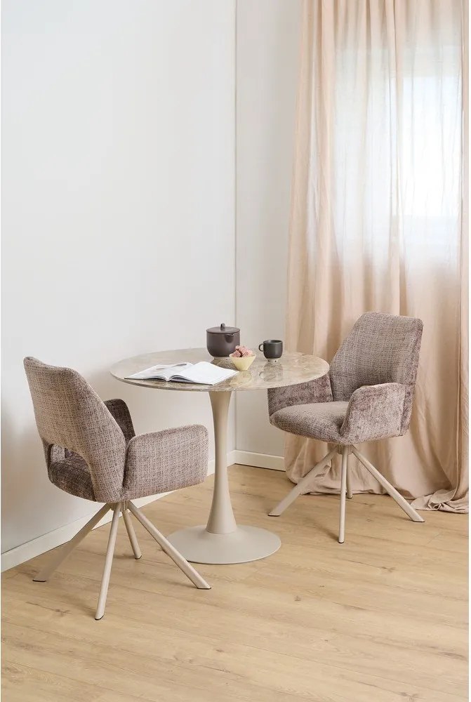 Masă de dining rotundă cu blat ceramic ø 90 cm Malta – Actona