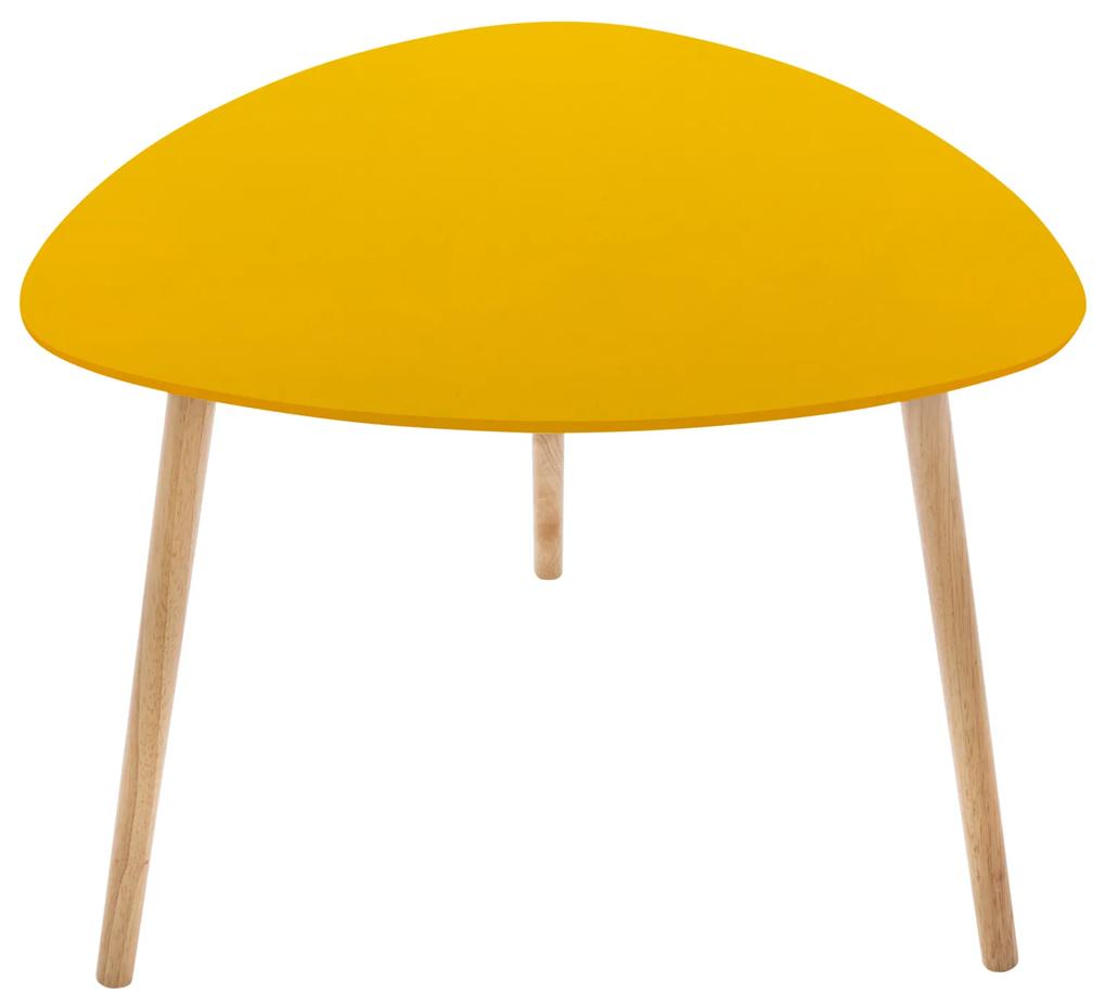 Masuta living  design modern  culoare galben  inaltime 45 cm