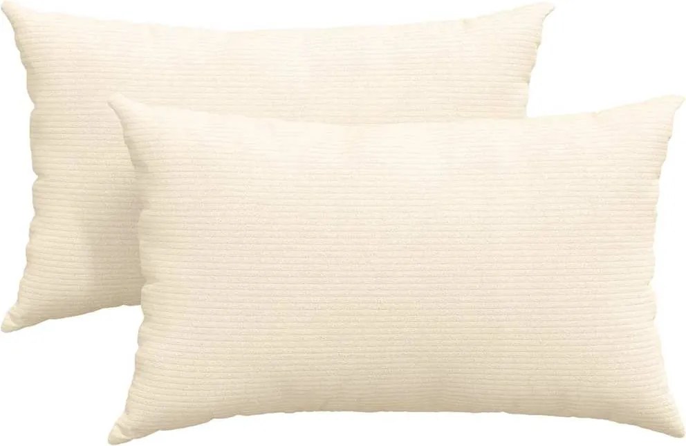 vidaXL Perne pentru canapea 2 pcs Crem 50 x 30 cm