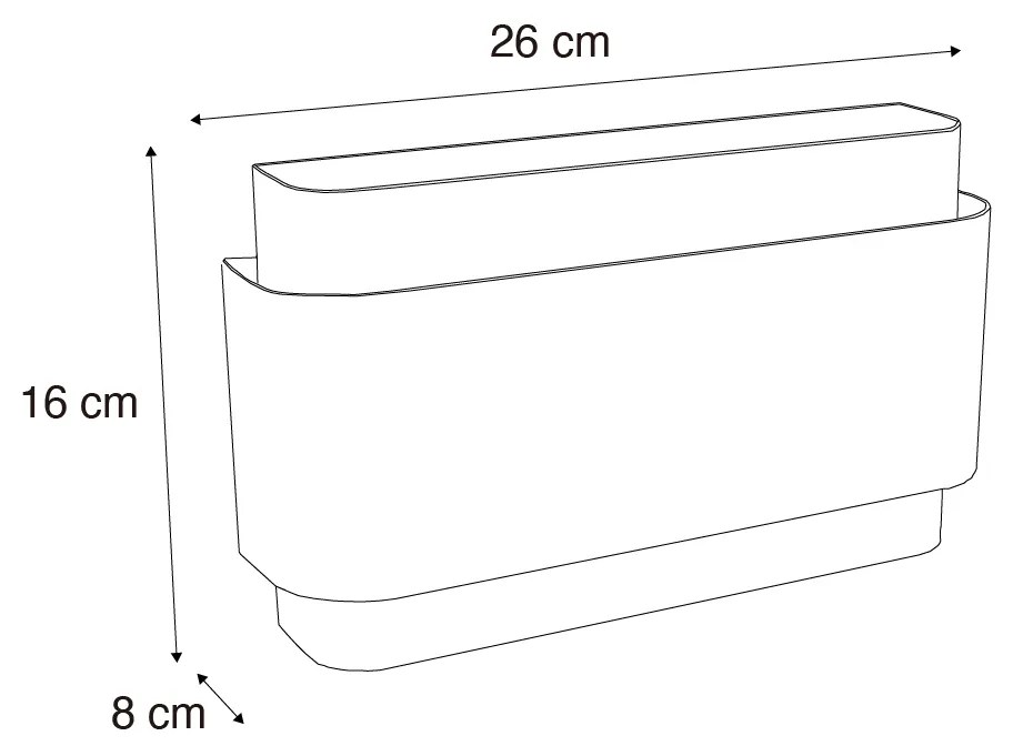Aplică industrială albă cu 2 lumini - Coen