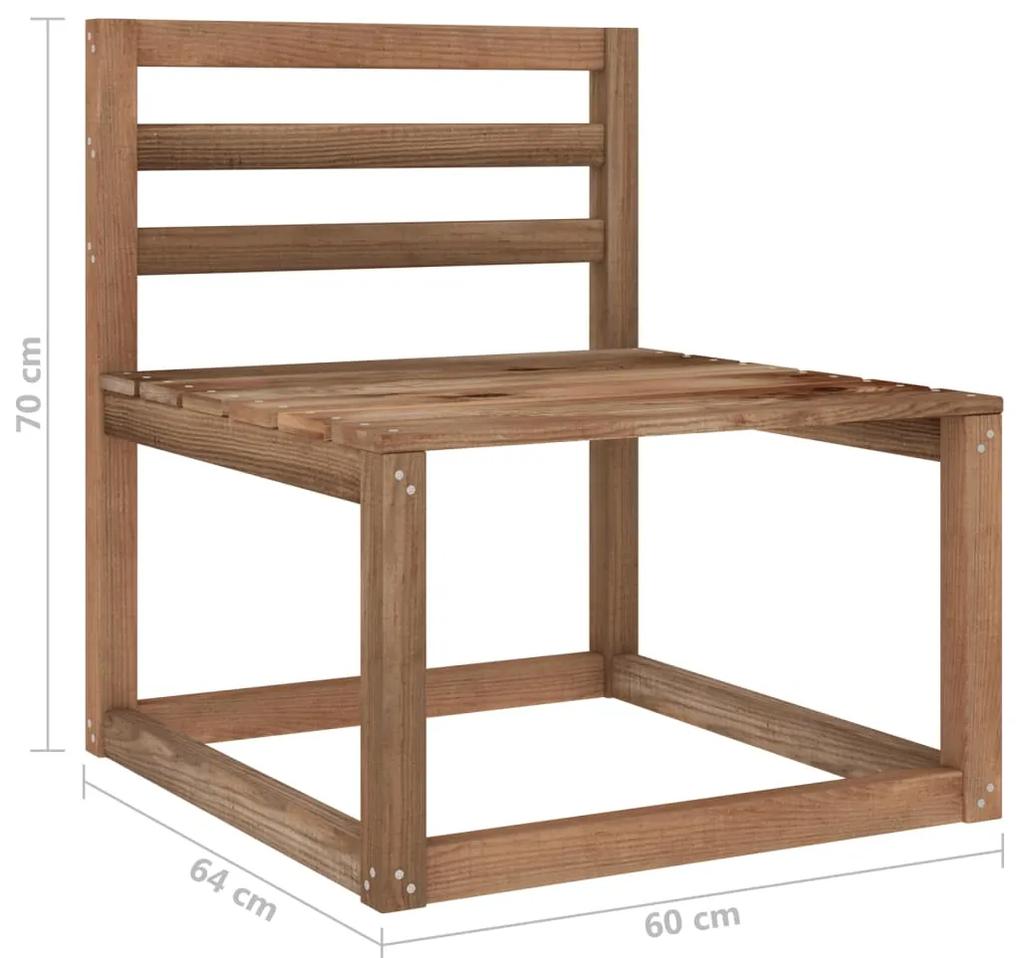 Set mobilier gradina, perne antracit, 6 piese, lemn pin tratat Antracit, 3x colt + 2x mijloc + masa, 1