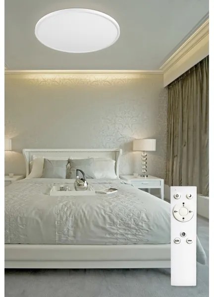 Plafonieră LED dimabilă REVIT LED/70W/230V d. 75 cm alb Top Light + telecomandă
