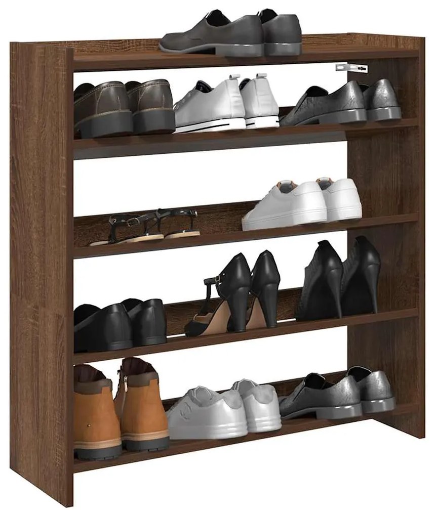 vidaXL Pantofar, Stejar maro, 80x25x81 cm, lemn prelucrat