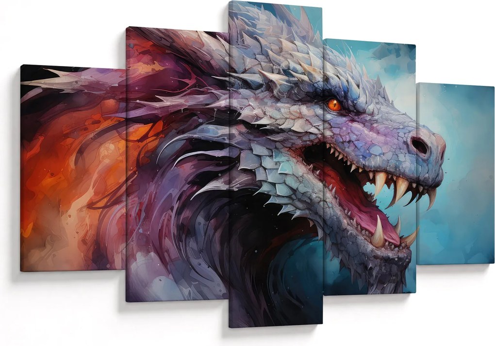 Tablou - Ilustrație a unui dragon (150x105 cm)
