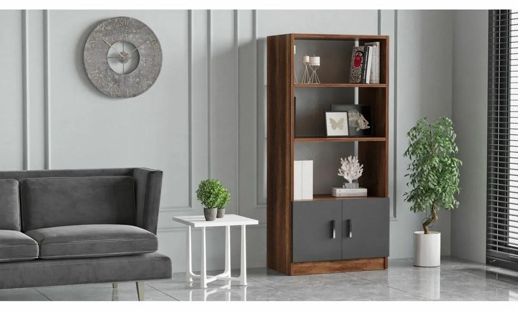 Bibliotecă Voma Anthracite and Walnut